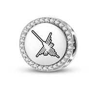 Magic Charms Plata de ley 925 Nazca líneas The Hummingbird joyas Fit pulsera encanto étnico símbolos culturales regalos para mujeres