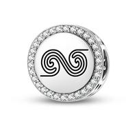 Magic Charms Plata de ley 925 Nazca líneas The Laberinto Fit pulsera encanto étnico símbolos culturales regalos para mujeres