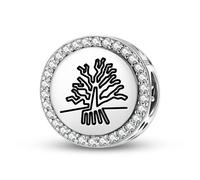 Magic Charms Plata de ley 925 Nazca líneas The Tree Fit pulsera encanto étnico símbolos culturales regalos para mujeres