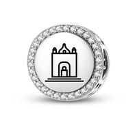 Magic Charms Plata de ley 925 Persa Fire Temple joyas Fit pulsera encanto étnico símbolos culturales regalos para mujeres