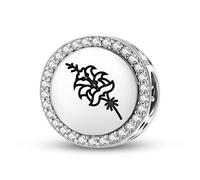 Magic Charms Plata de ley 925 Persa Lily joyas Fit pulsera encanto étnico símbolos culturales regalos para mujeres