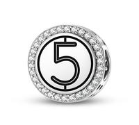 Magic Charms Plata de ley 925 Persa Número 5 Joyería Fit Pulsera Encanto étnico Cultural Símbolos Regalos para Mujeres