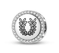 Magic Charms Plata de ley 925 Roman Empire Laurel Laurus Nobilis joyas Fit pulsera encanto étnico símbolos culturales regalos para mujeres