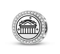Magic Charms Plata de ley 925 romana imperio panteón joyería Fit pulsera encanto étnico símbolos culturales regalos para mujeres