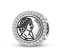 Magic Charms Plata de ley 925 Romano Empire Servius Tullius joyas Fit pulsera encanto étnico símbolos culturales regalos para mujeres