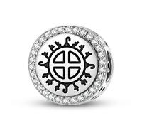 Magic Charms Plata de ley 925 Sami Sami shamanic tambor joyería Fit pulsera encanto étnico símbolos culturales regalos para mujeres
