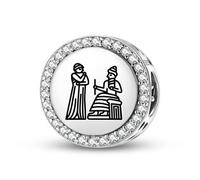 Magic Charms Plata de ley 925 Sumerian Aya Nin Aya Sherida joyas Fit pulsera encanto étnico símbolos culturales regalos para mujeres