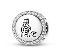 Magic Charms Plata de ley 925 Sumerian Marduk joyas Fit pulsera encanto étnico símbolos culturales regalos para mujeres