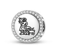 Magic Charms Plata de ley 925 Sumerian Nergal joyas Fit pulsera encanto étnico símbolos culturales regalos para mujeres