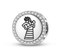 Magic Charms Plata de ley 925 Sumerian Ningishzida Joyería Fit Pulsera Encanto étnico Cultural Símbolos Regalos para Mujeres