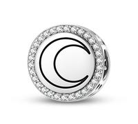 Magic Charms Plata de ley 925 Wicca Crescent Moon joyas Fit pulsera encanto étnico símbolos culturales regalos para mujeres