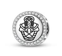 Magic Charms Pulsera de plata de ley 925 con diseño de símbolo cultural étnico, regalos para mujeres