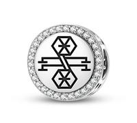 Magic Charms Pulsera de plata de ley 925 con símbolo cultural étnico, regalo para mujeres