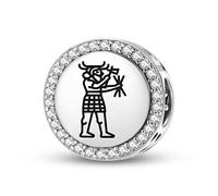 Magic Charms Pulsera de plata de ley 925 con símbolo cultural étnico, regalo para mujeres