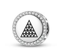 Magic Charms Pulsera de plata de ley 925 con símbolo étnico cultural, regalo para mujeres