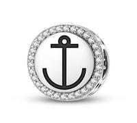 Magic Charms Pulsera de plata de ley 925 de Christianity St Clement's Cross Fit pulsera encanto étnico símbolos culturales regalos para mujeres