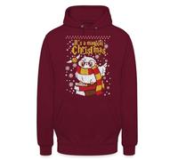 Magic Christmas Harry Hedwig Potter - Sudadera con capucha para Navidad, granate, L