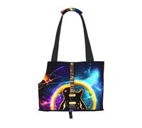 Magic Electric Guitar Music Print Puppy Carrier Dog Walking Bags Pets Dogs Carrier Bags for Small Dogs and Cat and Rabbit
