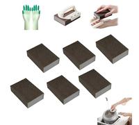 Magic Emery Cleaning Sponge,Nano Carborundum Sponge,Emery Sponge Brush Eraser Scrub Pad Cleaner Tool,Rust Remover Scrub Sponges for Pots and Pans for Bathrooms,Kitchens and Outdoors (6pcs)