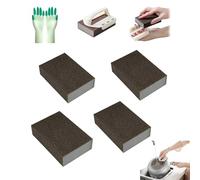 Magic Emery Cleaning Sponge,Nano Carborundum Sponge,Emery Sponge Brush Eraser Scrub Pad Cleaner Tool,Rust Remover Scrub Sponges for Pots and Pans for Bathrooms,Kitchens and Outdoors (4pcs)