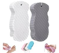 Magic - Esponja de baño exfoliante súper suave, esponjas de baño exfoliantes suaves, reutilizables, exfoliantes, esponja de piel muerta para baño y ducha (2 unidades B)
