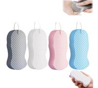 Magic Exfoliating Bath Sponge, 2025 New 3D Super Soft Body Scrubber, Reusable Dead Skin Remover for Women and Men Skin-Friendly Shower Sponge for All Skin Types (4 unidades mezcla)