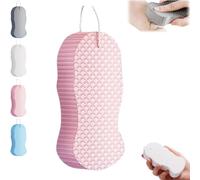 Magic Exfoliating Bath Sponge, 2025 New 3D Super Soft Body Scrubber, Reusable Dead Skin Remover for Women and Men Skin-Friendly Shower Sponge for All Skin Types (Pink)