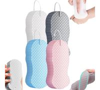 Magic Exfoliating Bath Sponge, 2025 New Super Soft Exfoliating Sponge, 3D Super Soft Exfoliating Bath Sponge, Reusable Skin-Friendly Shower Sponge for All Skin Types (4PCS)