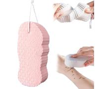 Magic Exfoliating Bath Sponge 3-Pack Set - Super Soft & Reusable Body Scrub Sponge , Removes Dead Skin and Impurities from Bod, Ideal for Men, Women, and Teens All Skin Types (Pink)