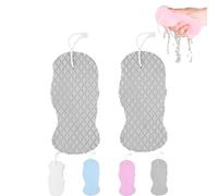 Magic Exfoliating Bath Sponge, Radiant Skin Sponge, 3D Super Soft Exfoliating Bath Sponge, Body Exfoliating Massager Brush, Dead Skin Remover for Body & Face (Gray2PCS)