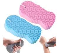 Magic Exfoliating Bath Sponge,Super Soft Exfoliating Bath Sponge,Gentle Body Scrubber Remover Dead Skin,Skin Friendly And Reusable For Adults Children And Pregnant Women (Pink + Blue)