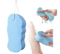 Magic Exfoliating Bath Sponge, Super Soft Exfoliating Bath Sponge, Skin Friendly Exfoliator Dead Skin Remove, Alternative to exfoliating Gloves (Blue)
