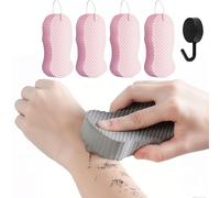 Magic Exfoliating Bath Sponge Super Soft, Exfoliating Sponges for Body, ExfoliatingBody Scrubber Sponge, Removes Dead Skin and Impurities from Body (#4)