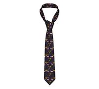 Magic Eye - Corbata de seda para hombre, diseño de bosque psicodélico, color negro, talla única