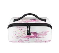 Magic Fairy Butterfly - Bolsa de maquillaje de viaje, portátil, impermeable, abierta, plana, para artículos de tocador, cosméticos, organizador de viaje para mujeres y hombres
