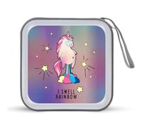 Magic Farting Unicorn - Estuche organizador para CD con capacidad para 40 unidades, colección de DVD, bolsa de almacenamiento para coche, hogar, viajes
