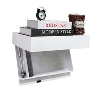 Magic Flap - Estante flotante con compartimento oculto, solución de almacenamiento montada en la pared para sala de estar, dormitorio, cocina, elegante estante de exhibición oculto