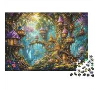 Magic Forest 1000 Pieza Puzzle Papel Reciclado Tree Houses Puzzles para Niños y Niñas a Partir de 6 Años Tiempo de Juego Familiar Props Excelente Idea de Regalo Home 38x26cm/1000pcs