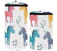 Magic Funny Unicorns - Bolsas blancas para zapatos para lavadora, 2 bolsas de malla para lavar zapatos, bolsa de lavado para zapatos, Unicornios mágicos divertidos blancos, 1 size