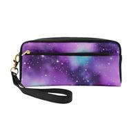 Magic Galaxy Sky - Bolsa de maquillaje portátil para mujer, diseño de galaxia, color morado, organizador de cosméticos, artículos de tocador, compañero de viaje