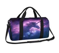 Magic Galaxy Unicorn - Bolsa deportiva de lona para fin de semana, bolsa de viaje casual, bolsa de viaje para gimnasio, bolsa de lona para niños, niñas, niños, mujeres y hombres