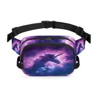 Magic Galaxy Unicorn - Riñonera para mujeres, hombres, niñas, niños, unicornio, riñonera, correr, deporte, senderismo, bolsa de cinturón, color, XL, Organizador de bolsas