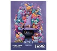 Magic Gato Negro Rompecabezas 1000 Piezas De Madera para Adultos Y Niños Animales Adorables Rompecabezas Inteligente Juguetes 70x50cm/1000pcs
