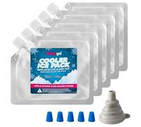 Magic Gel Acumulador de Frio para Nevera Portatil - 5X Ice Pack 350 ml para Picnic Fiambrera Playa Camping - 5X Placas de Hielo Nevera Portatil 19 x 16 cm - Bloque Hielo hasta 8h