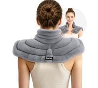 Magic Gel Almohadilla Térmica para Cuello y Hombros para Microondas, Calentador de Cuello con Peso y Calor Húmedo, Compresa Reutilizable de Frío y Calor, Almohadilla de Felpa Suave