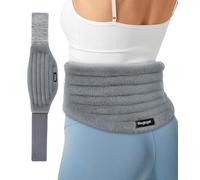 Magic Gel Almohadilla Térmica para Microondas para Alivio del Dolor de Espalda, Faja de Calor Húmedo con Perlas de Arcilla y Correa Ajustable, Compresa Reutilizable para Zona Lumbar, Gris