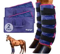 Magic Gel Bolsa Gel Frio para Caballo - 2x Bota de Hielo Reutilizable para Lesiones de Caballos en Tobillos Rodillas Piernas y Pezuña - Pack de 2