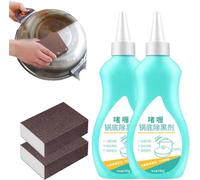 Magic Gel Cleaner for Pots and Pans, Black Pot Bottom Cleaning Gel - Powerful Stainless Steel Cookware Cleaning Paste,Cleaner for Bottom of Pots and Pans, Gel Cleaner for Cookware Bottom (2Pcs)