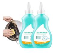 Magic Gel Cleaner for Pots and Pans, Gel Cleaner for Pot Bottom, Household Black Pot Bottom Stainless Steel Remover Kitchen Cleaner-Supplies Heavy Oil Stains Burnt Stains (2 PCS)