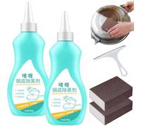 Magic Gel Cleaner para ollas y sartenes, limpiador de ollas para parte inferior de sartenes, limpiador de gel para parte inferior de olla, utensilios de cocina, agente de ennegrecimiento, hierro